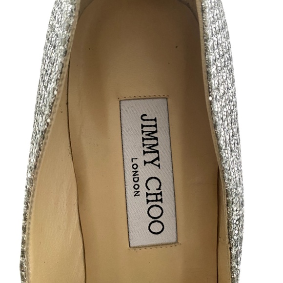 JIMMY CHOO Glittered High Heel in Silver-Tone - Picture 10 of 12